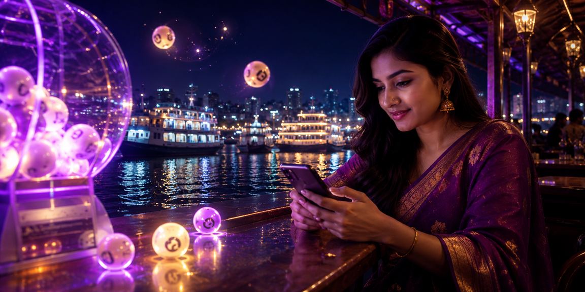 ঢাকায় নিয়ন আলোয় লটারি ও বোনাস অফার উপভোগ করছেন একজন সদস্য