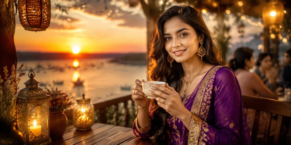 তাঙ্গুয়ার হাওরের পটভূমিতে বাংলাদেশি মডেল মোবাইলে বেটিং করছেন